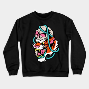 Tiger and skull Crewneck Sweatshirt